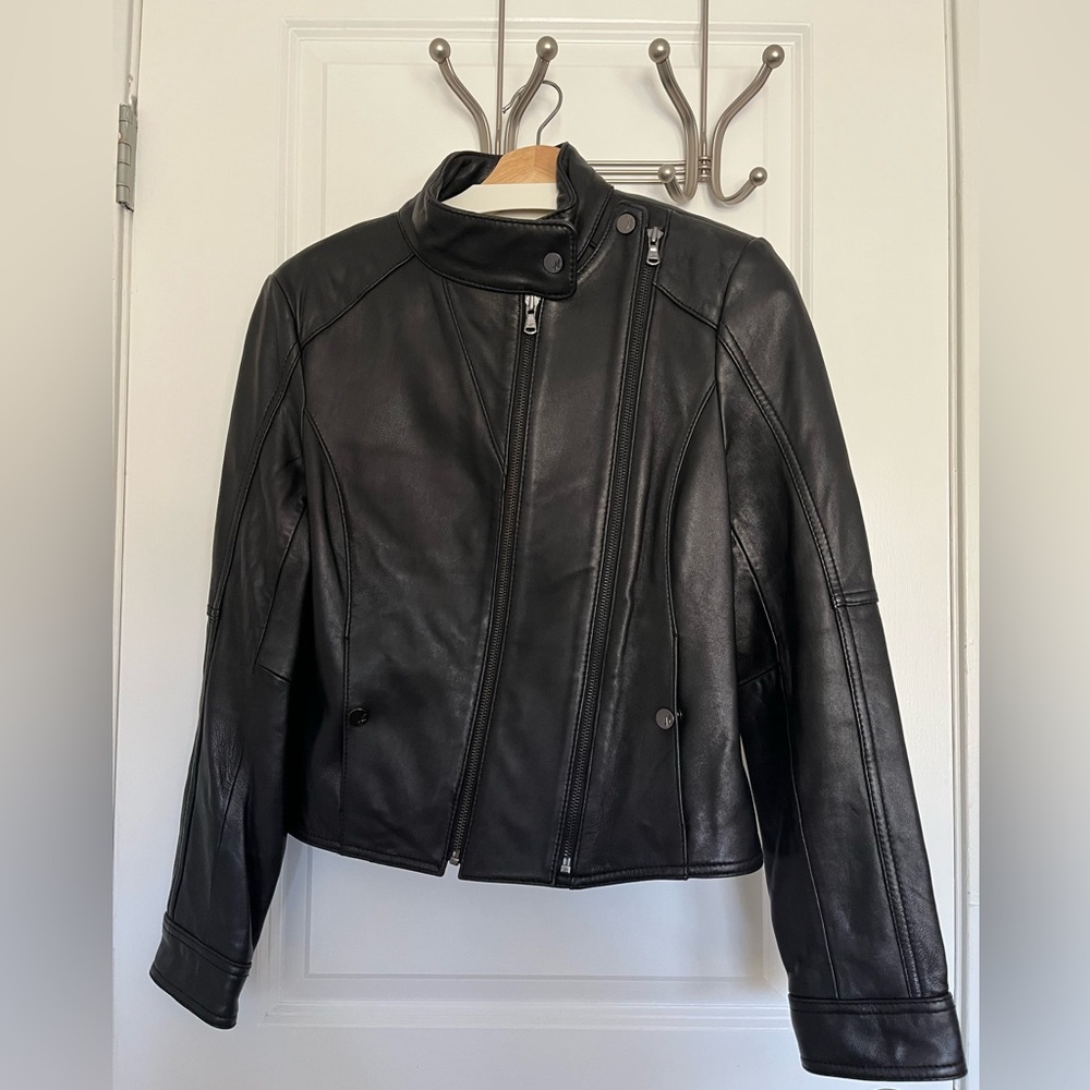 Kenneth Cole Women’s Black Leather Jacket